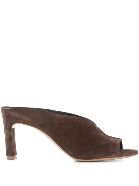  Del Carlo 80mm Suede Sandals - Brown 