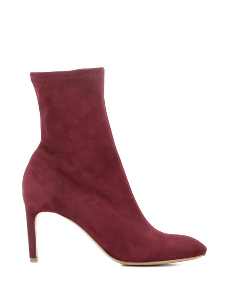 Del Carlo Suede Stiletto-heel Ankle Boots - Red 