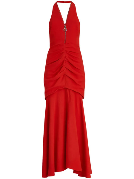  Del Core Drape-detail Maxi Dress - Red 