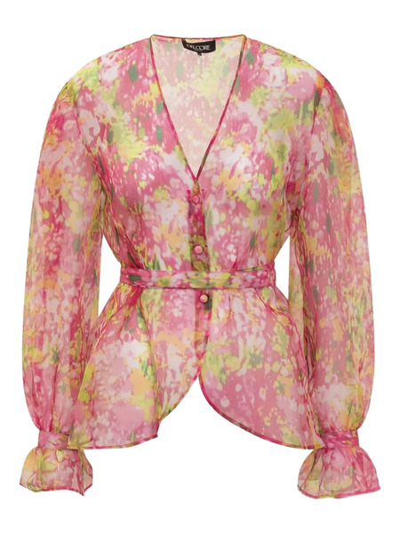  Del Core Floral-print Blouse - Pink 