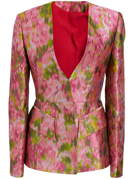  Del Core Printed Blazer - Pink 