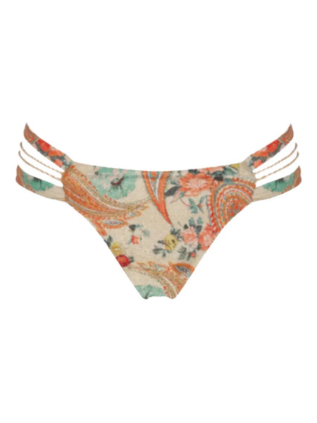  Del Maar Nuti Floral-print Bikini Bottoms - Neutrals 