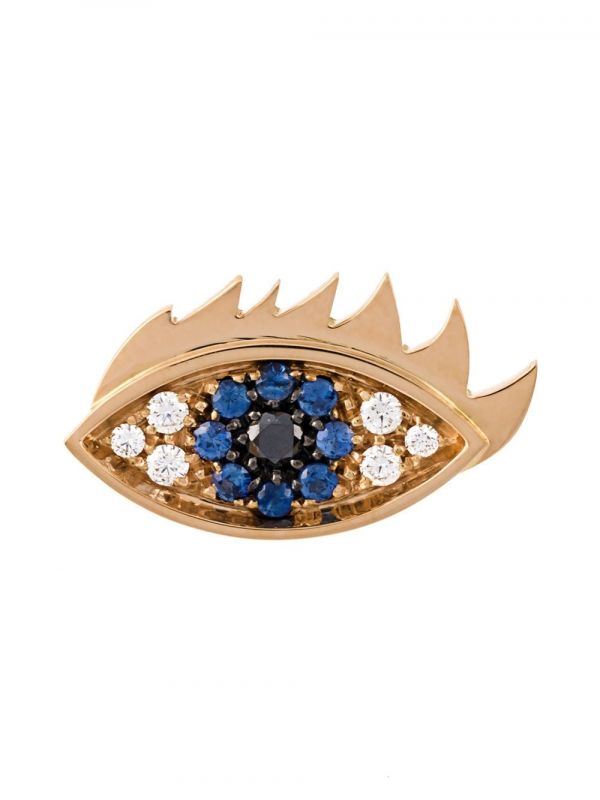  Delfina Delettrez 'eyes On Me' Diamond And Sapphire Earring - Metallic 