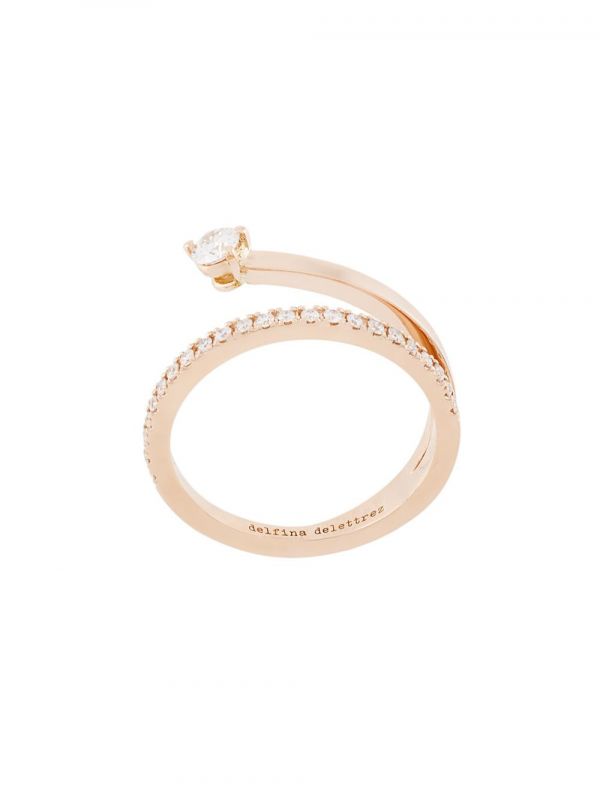 Delfina Delettrez 18kt Champagne Gold Marry Me Diamond Ring - Metallic 