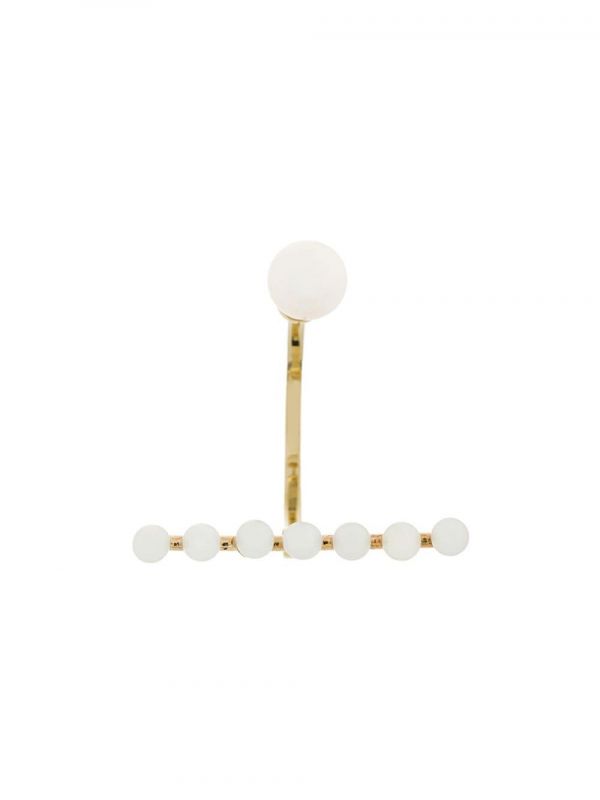  Delfina Delettrez 9kt Yellow Gold Gold Vein Earring - Metallic 