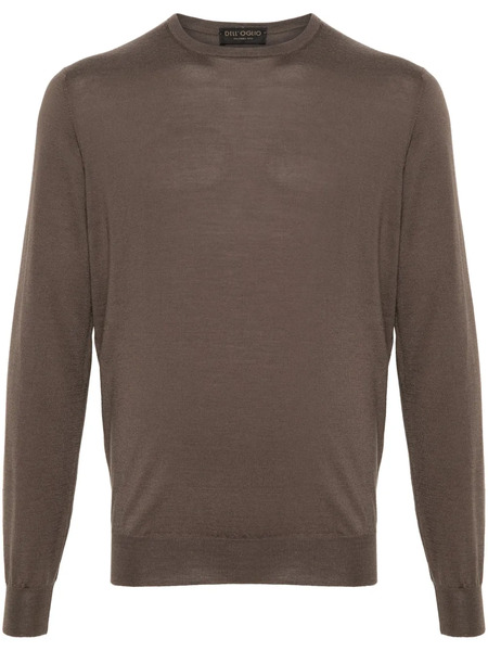  Dell'oglio Crew-neck Rib-trim Jumper - Brown 