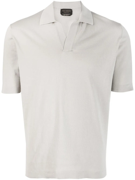 Dell'oglio Open-placket Cotton Polo Shirt - Grey 