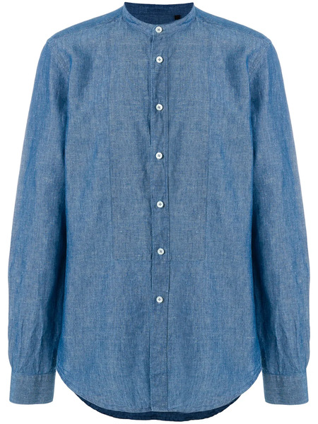  Dell'oglio Round Neck Button Shirt - Blue 