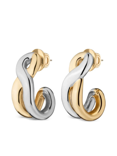  Demarson New York Odell Twisted Hoop Earrings - Silver 