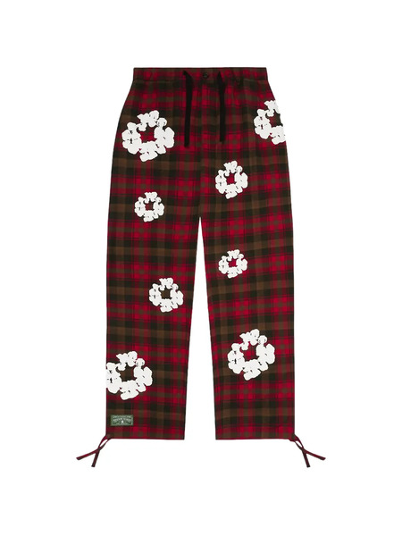  Denim Tears Wreath Checked Trousers - Red 