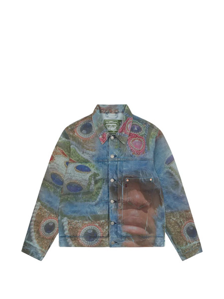  Denim Tears X Levi's Big Chief Patterned Denim Jacket - Blue 