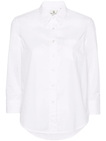  Denimist Adrienne Shrunken Cotton Shirt - White 