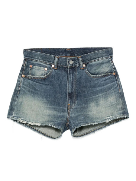  Denimist Haisley Frayed Denim Shorts - Blue 