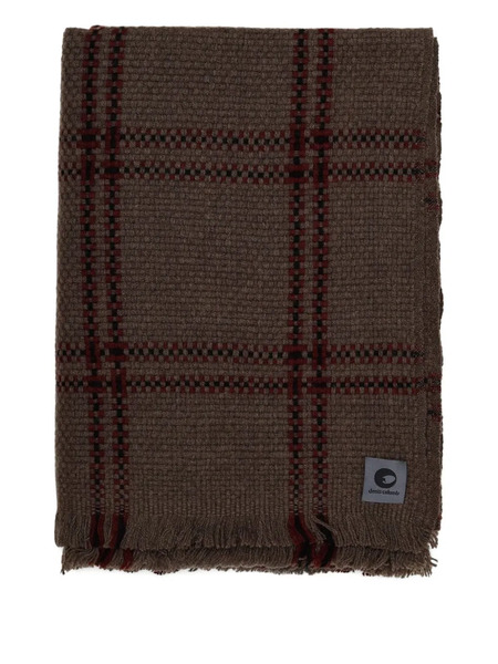  Denis Colomb Sutai Throw Checked Fringed Blanket - Brown 