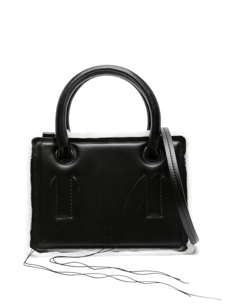  Dentro Mini Otto Leather Tote Bag - Black 