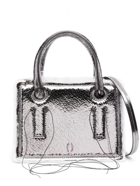  Dentro Mini Otto Leather Tote Bag - Silver 