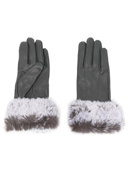  Dents Sarah Faux-fur Trim Gloves - Grey 