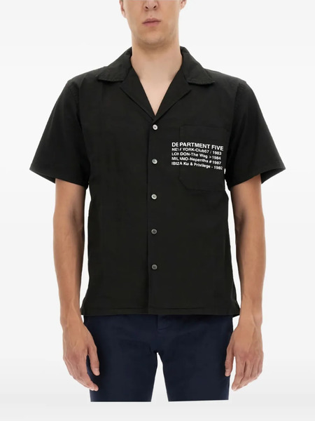  Department 5 Pocket Button Shirt - Black 