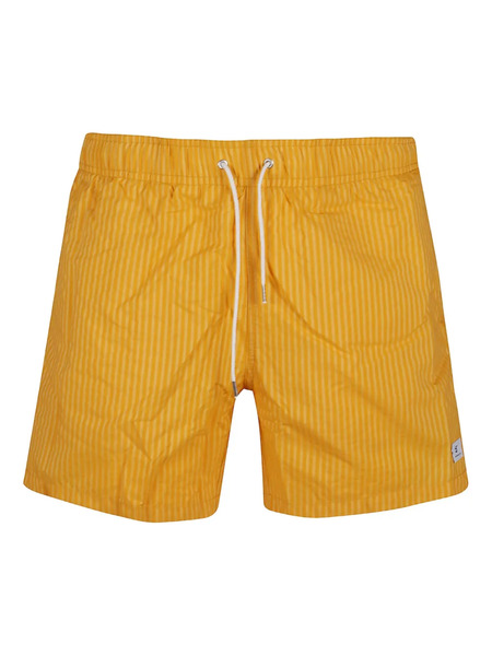  Department 5 Striped Drawstring Swim Shorts - Yellow 