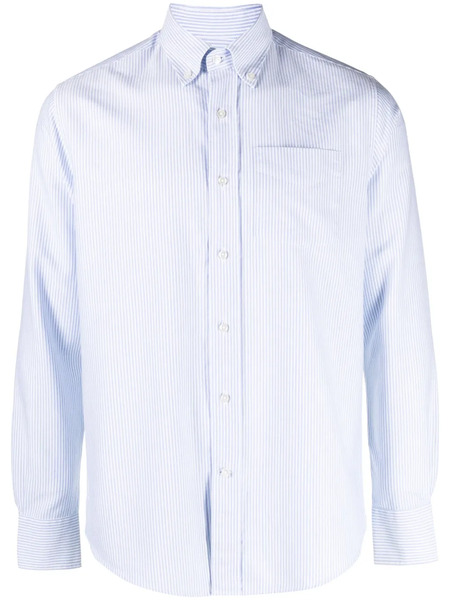  Deperlu Stripe-pattern Cotton Shirt - Blue 