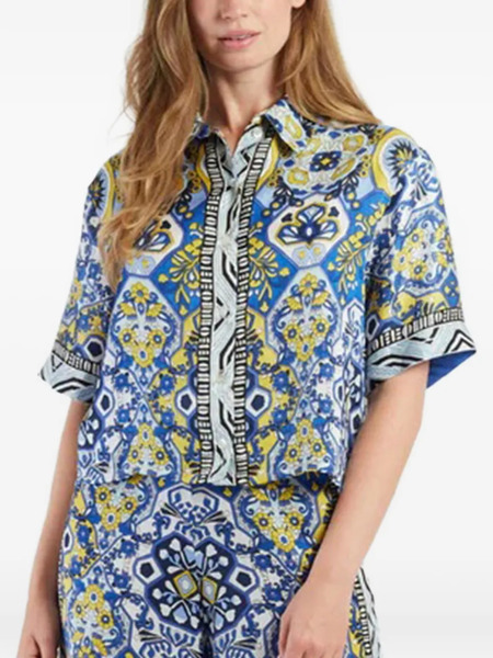  Derhy Patterned Shirt - Blue 