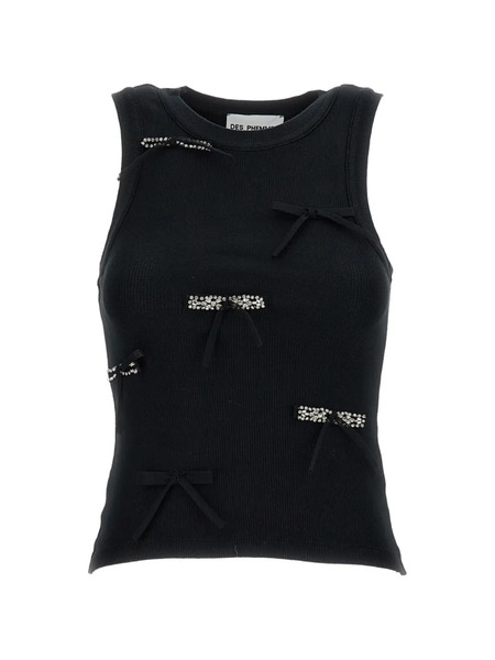  Des Phemmes Bow-embellished Top - Black 