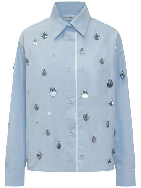  Des Phemmes Crystal-embellished Shirt - Blue 