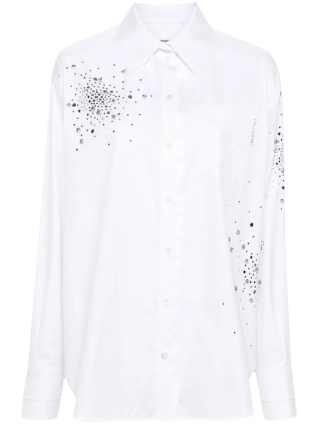  Des Phemmes Crystal-embellished Shirt - White 