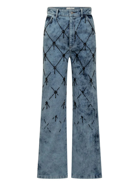  Des Phemmes Embroidered Jeans - Blue 