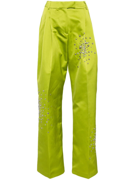  Des Phemmes Rhinestone-embellished Trousers - Green 