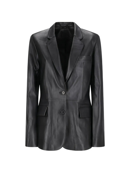 Desa 1972 Buttoned Leather Blazer - Black 