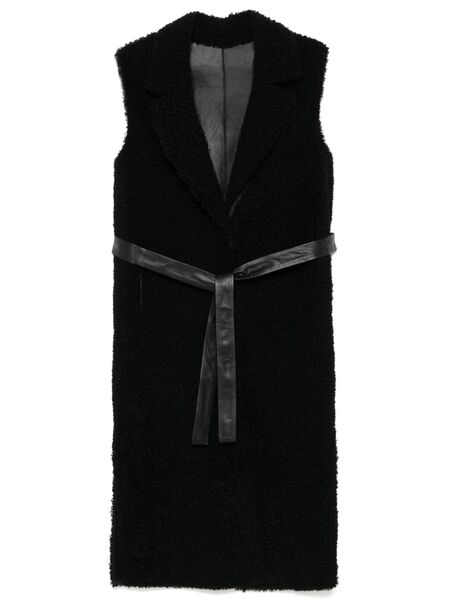  Desa 1972 Shearling Sleeveless Coat - Black 