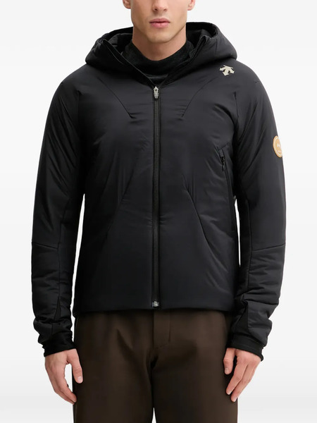  Descente Hooded Logo Ski Jacket - Black 