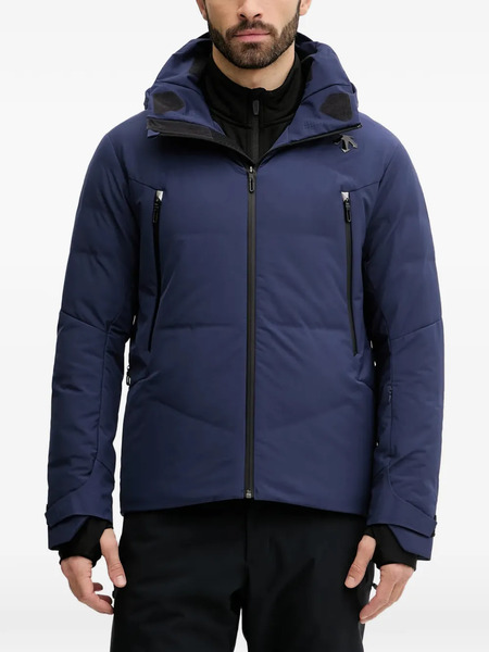 Descente Hooded Zip-fastening Ski Jacket - Blue 