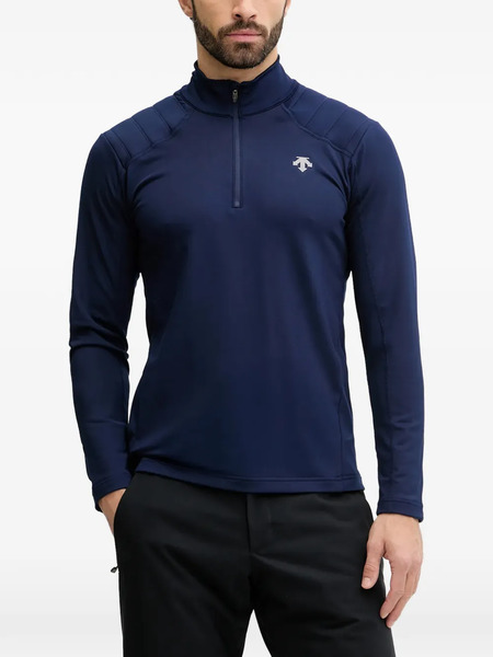  Descente Zip-fastening Mock-neck Ski Top - Blue 