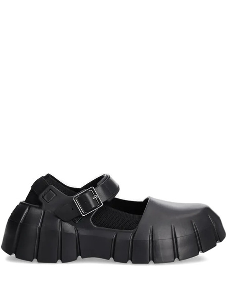  Desigual Buckle-strap Chunky Sole Ballet Flats - Black 