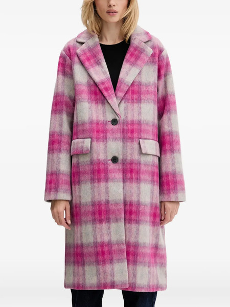  Desigual Checked Coat - Pink 