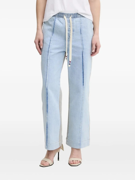  Desigual Denim-panelled Sweatpants - Blue 