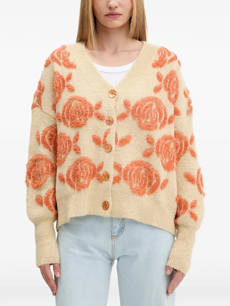  Desigual Floral Buttoned Cardigan - Neutrals 