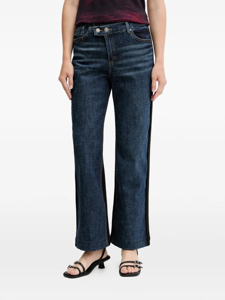  Desigual Logo Detail Trousers - Blue 