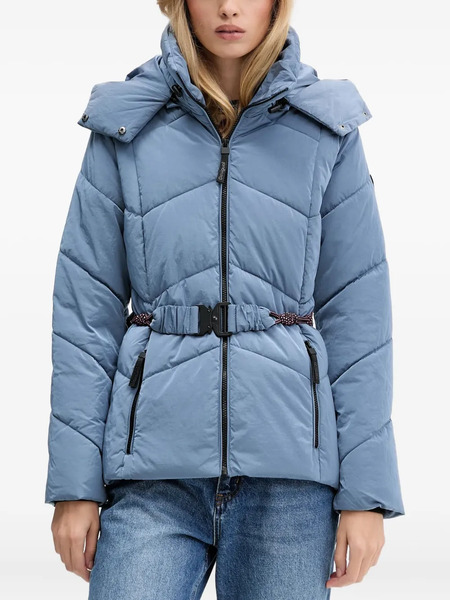  Desigual Logo-patch Padded Jacket - Blue 