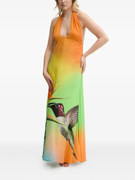  Desigual Logo-print Maxi Dress - Orange 