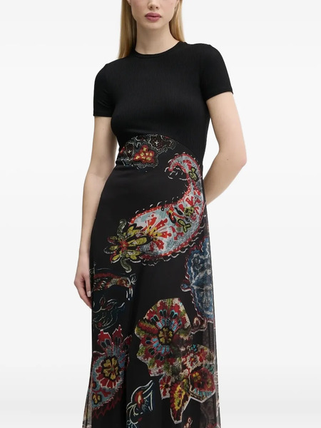  Desigual Paisley-print Dress - Black 