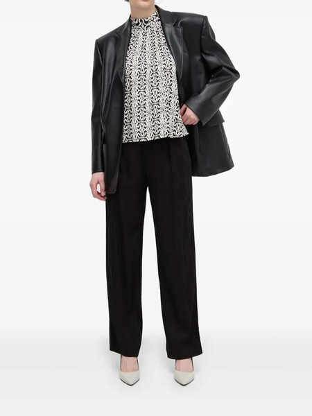 Desigual Pleated-details Trousers - Black 