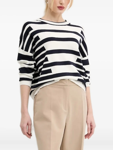  Desigual Striped Panelled Sweater - White 