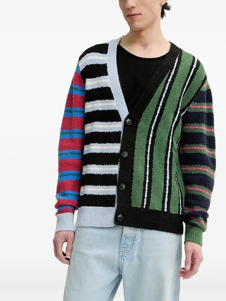  Desigual Striped Patchwork Cardigan - Black 