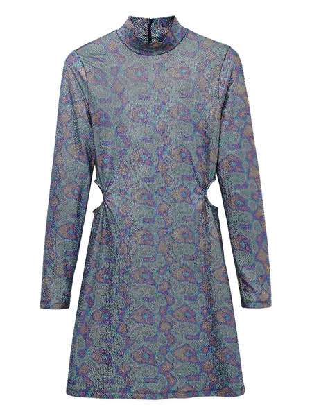  Desigual Turtleneck Cut-out Mini Day Dress - Multicolour 