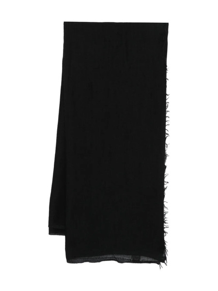  Destin Frayed Wool Scarf - Black 