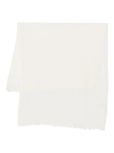  Destin Frayed Wool Scarf - White 