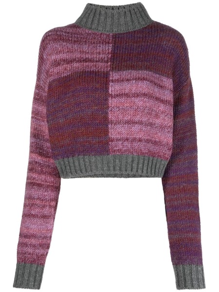  Destree Damien Mélange-effect Knitted Jumper - Purple 